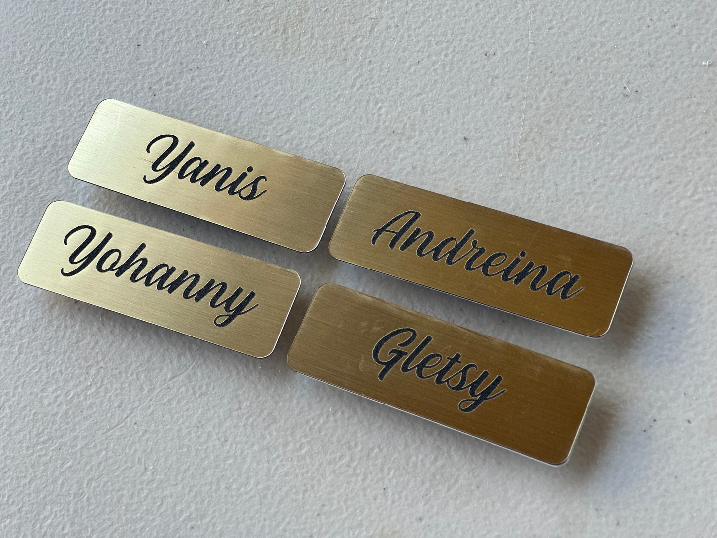 Magnetic name tags