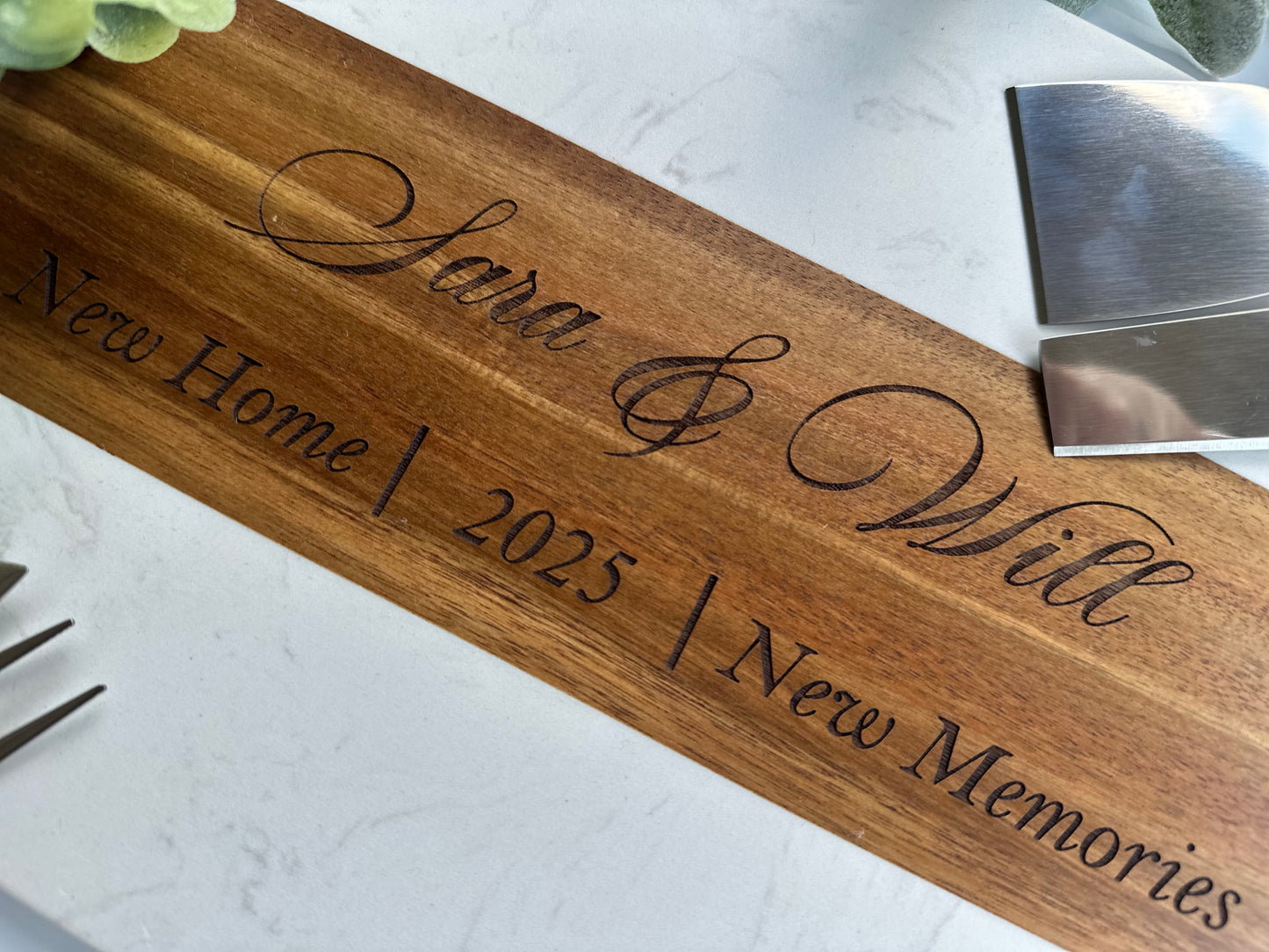 Engraved Marble Charcuterie Board