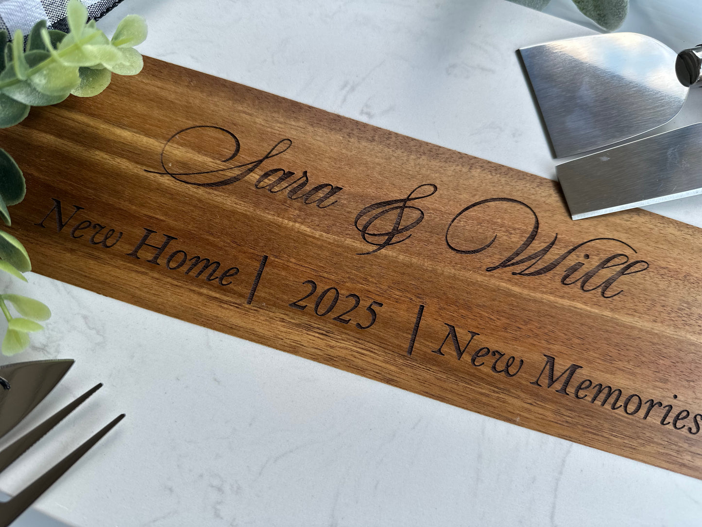 Engraved Marble Charcuterie Board